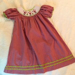 Christmas Santa smocked dress